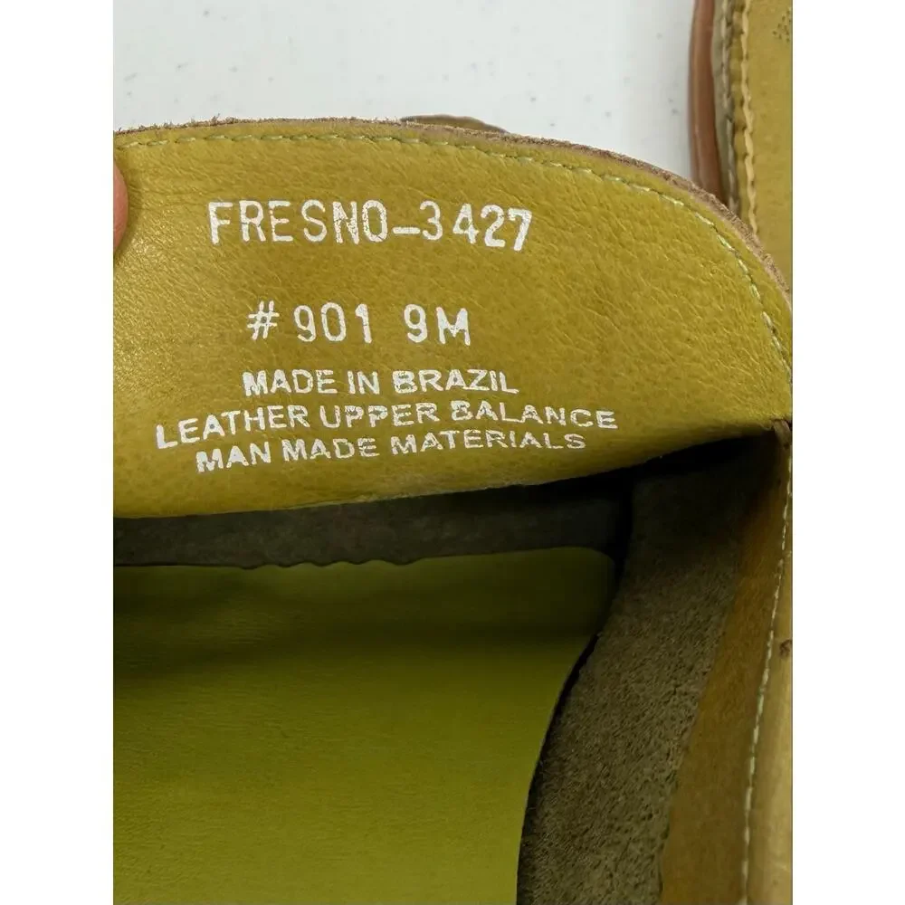 Eastland Fresno Leather Mules Slide-On Women's US 9M Chartreuse Comfort Artsy